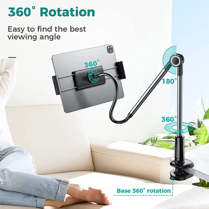 Desk accessory: flexible universal holder for smartphones and tablets, an essential tech gadget for productivity.