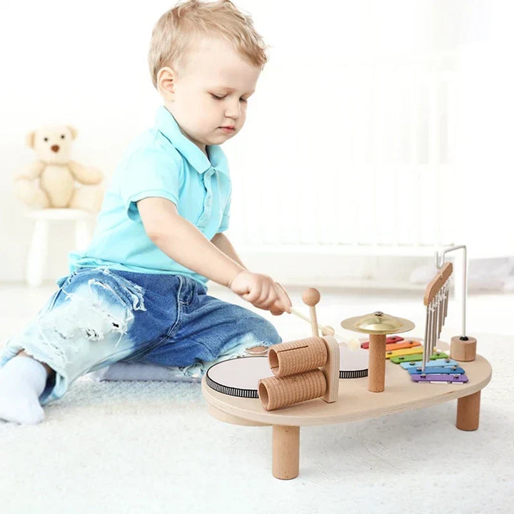 Sustainable, eco-friendly wooden musical instruments for babies. Natural sensory development & toddler play.