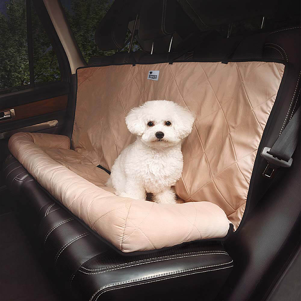 Pet car seat bed for dogs, ultimate comfort & safety during travels, washable.