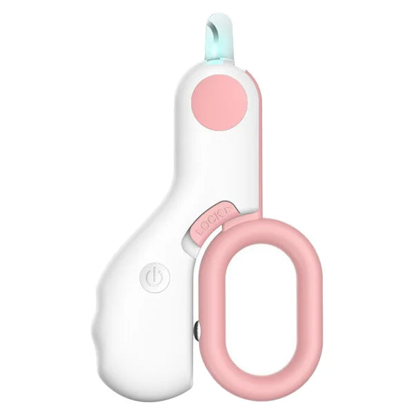 Easy-to-use pet nail clippers with LED light for comfortable dog & cat paw health.