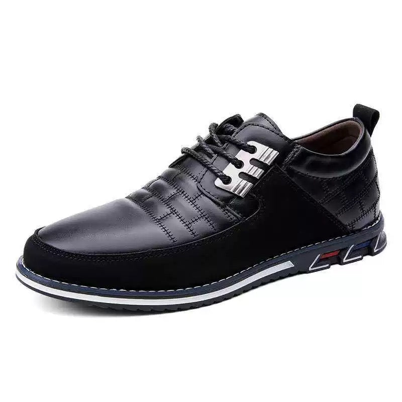 Polished men's orthopedic lace-up shoes, bridging casual & smart casual for daily wear.