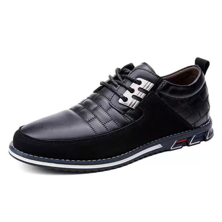 Polished men's orthopedic lace-up shoes, bridging casual & smart casual for daily wear.