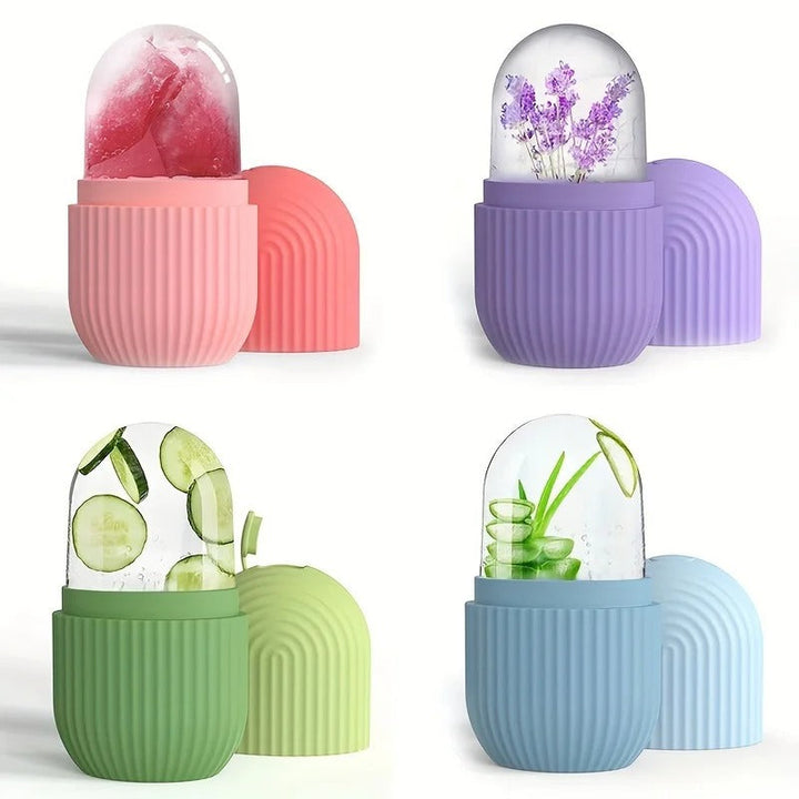 Compact ice roller, an essential beauty tool for cooling massage, skin refresh, and depuffing.
