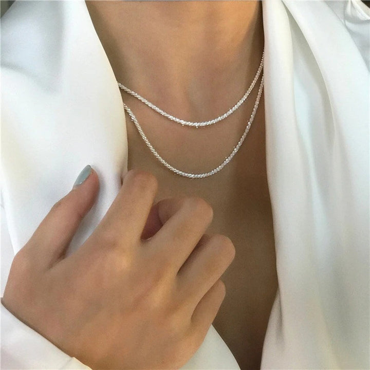 Starry Light Silver Necklace Set