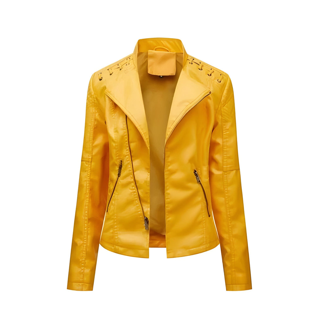 Versatile elegant vintage women's jacket, solid color, long sleeve, ideal for office or casual chic.