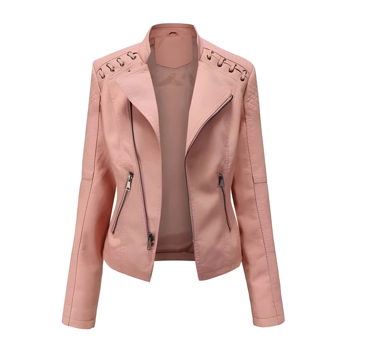 Fall/winter elegant vintage women's jacket, long sleeve, versatile outerwear for office & casual.