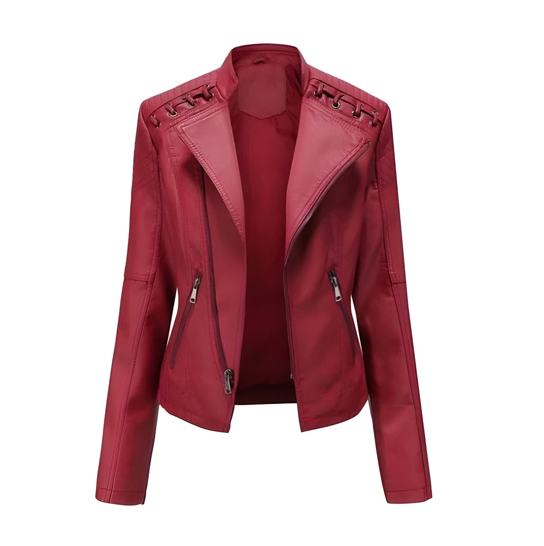Elegant vintage women's jacket, long sleeve, versatile outerwear for office, casual chic, fall/winter fashion.