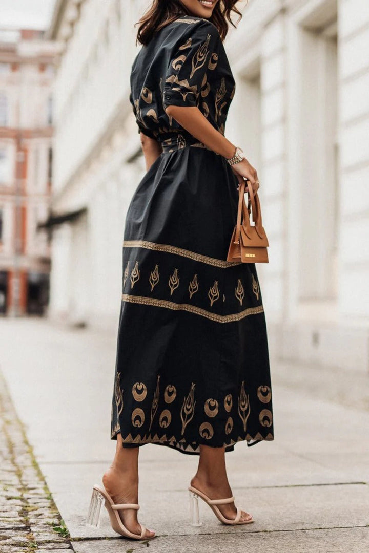 Women's Embroidered Midi Dress