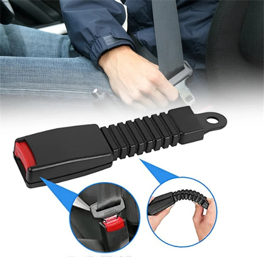Unisex adjustable car seat belt extender for enhanced driving comfort & safety. Universal fit vehicle accessory.