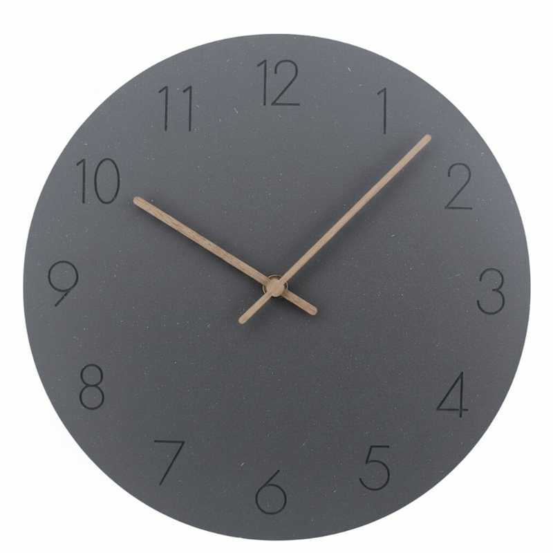 NordWhisper silent wall clock, sleek modern design for contemporary home and office decor.