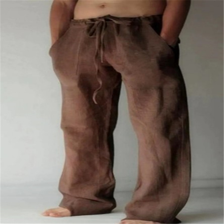 Travel-friendly men's wide leg relaxed fit pants, modern & comfortable for any trip.