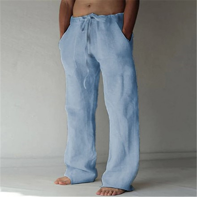 Men's modern wide leg relaxed fit pants, perfect for summer fashion & comfortable travel.