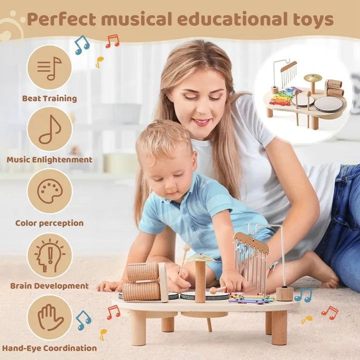 Toddler instrument music station, perfect gift for kids to develop musical skills through creative and sensory play.