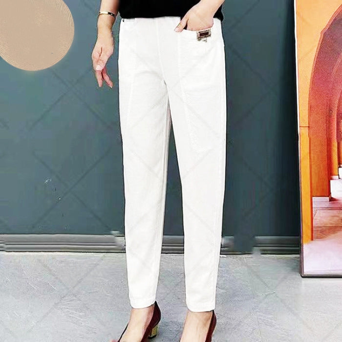 Relaxed fit women's straight leg pants, comfortable and stylish for everyday casual wear.