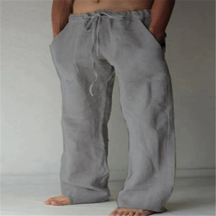 Everyday men's wide leg pants, comfortable, relaxed fit, perfect for spring/summer.