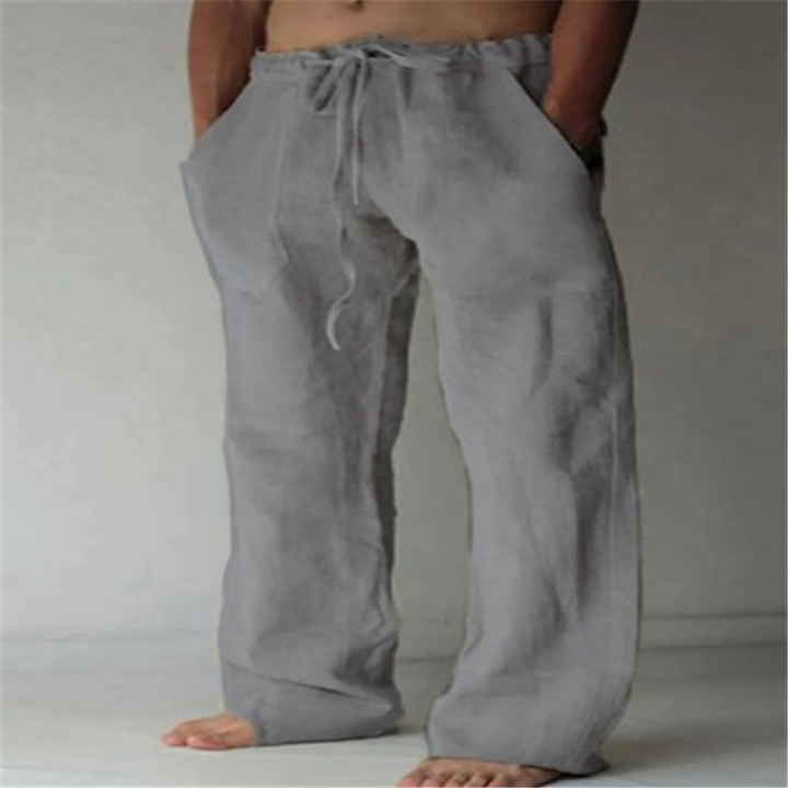 Everyday men's wide leg pants, comfortable, relaxed fit, perfect for spring/summer.