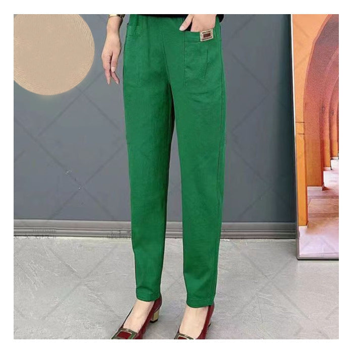 Casual women's straight leg pants with a relaxed fit, great for comfortable everyday outfits.