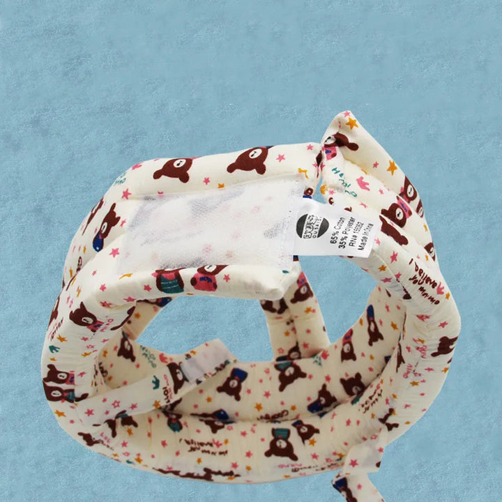 Soft baby gear helmet, providing head protection for infants learning to crawl & stand.