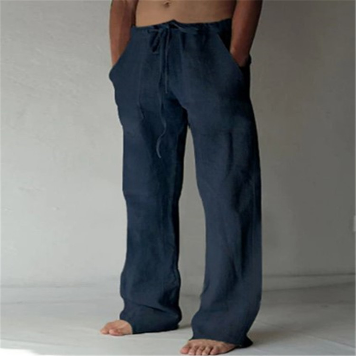 Relaxed fit wide leg men's pants, perfect for travel, everyday comfort & modern style.
