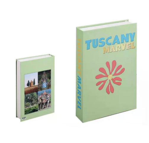 Chic faux book stack, perfect for contemporary living room and home decor.