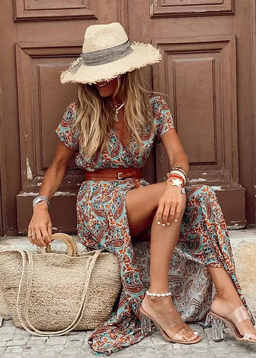 Boho Maxi Dress - Airy & Flowing Design