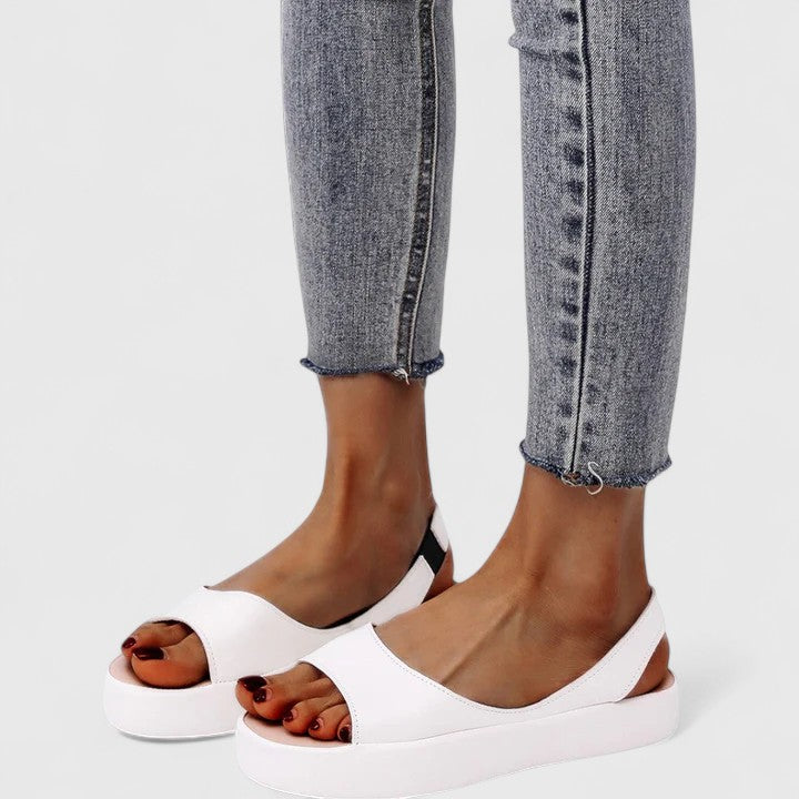 Women's Peep Toe Slingback Flatform Sandals