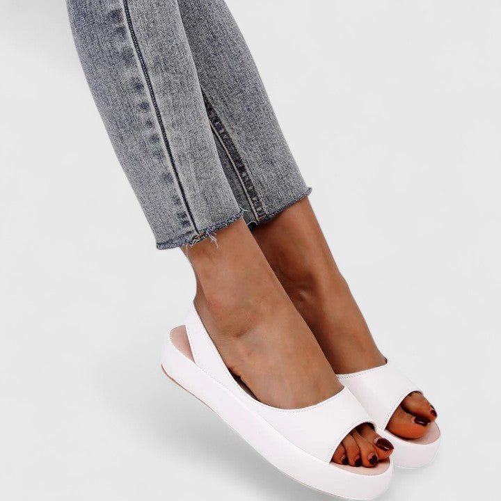 Women's Peep Toe Slingback Flatform Sandals