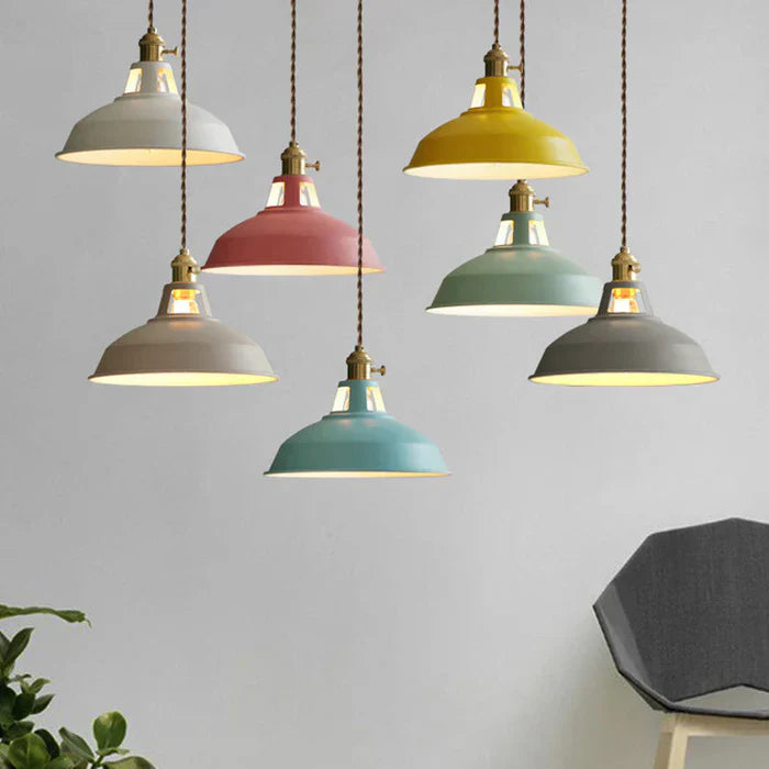 Accent lighting fixture: a retro industrial pendant light for modern homes.