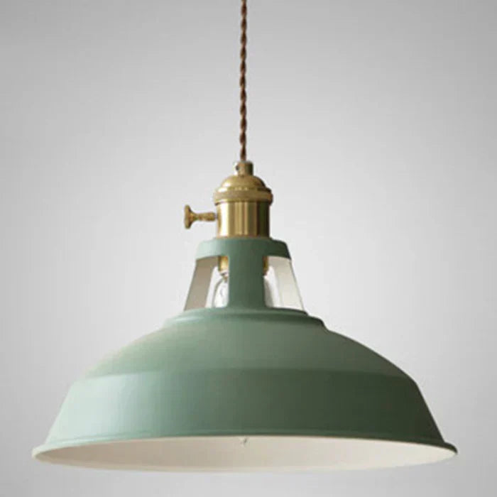 Retro hanging lamp, perfect for adding accent lighting to a dining room.