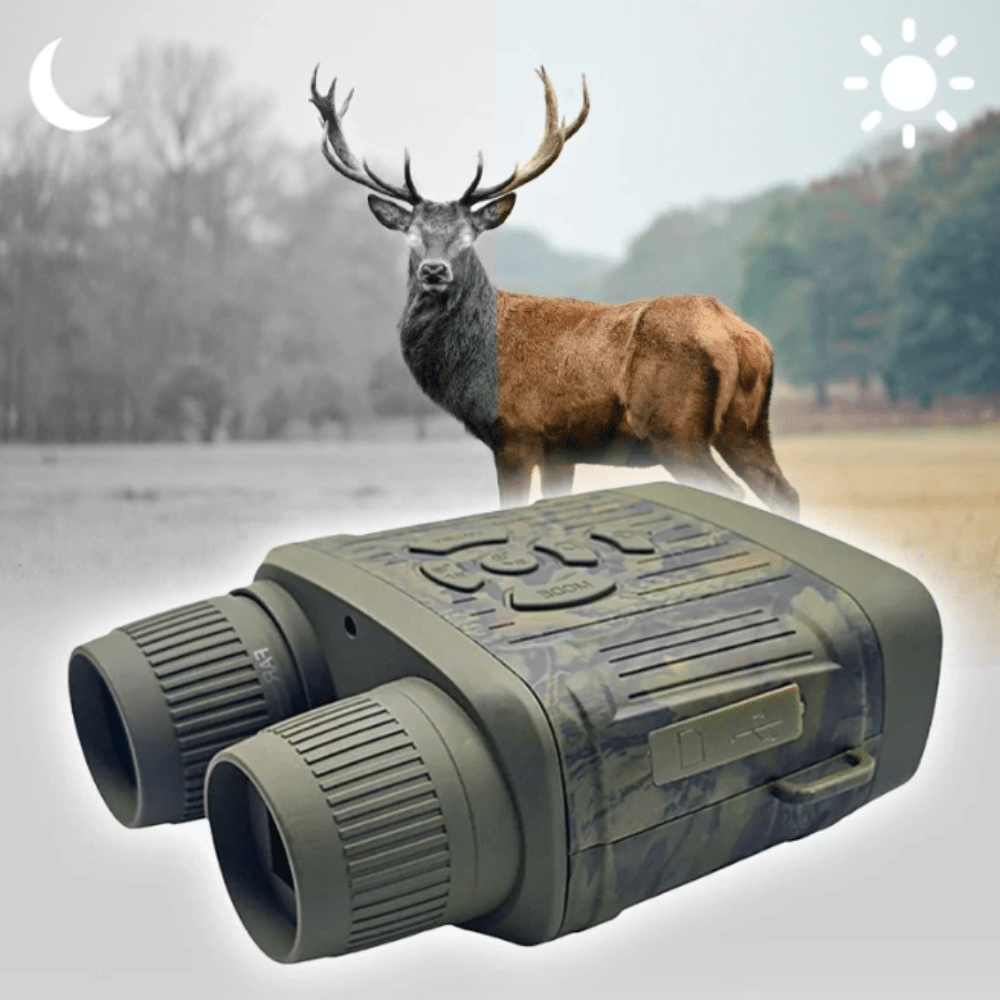 Unisex HD Infrared Night Vision Binoculars with 1000ft range for clear viewing in complete darkness.