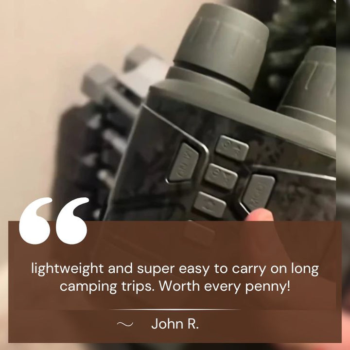 High-definition infrared night vision binoculars, offering a 1000ft range for security & wildlife observation.