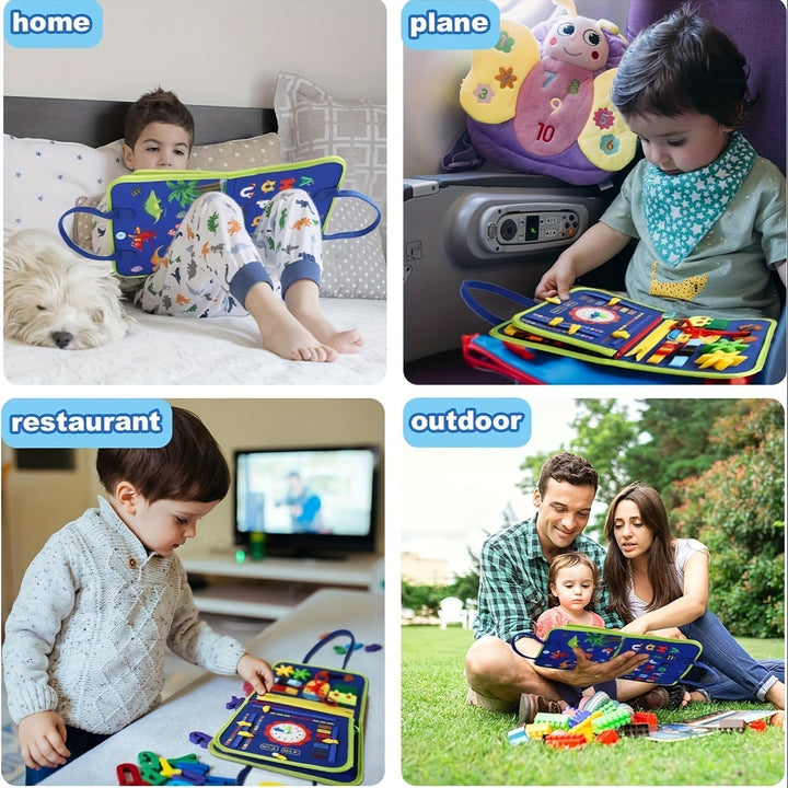 Montessori-inspired 25-in-1 educational sensory toy for toddlers. Enhances learning & motor skills.