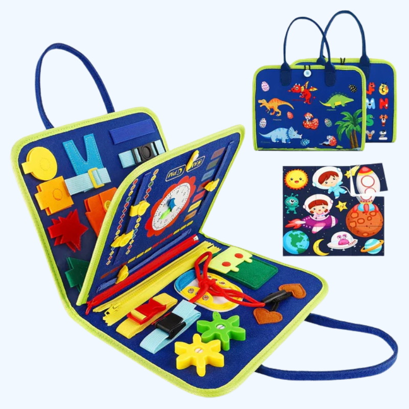 Children's 25-in-1 educational sensory toy for fine motor skill development & toddler learning activities.
