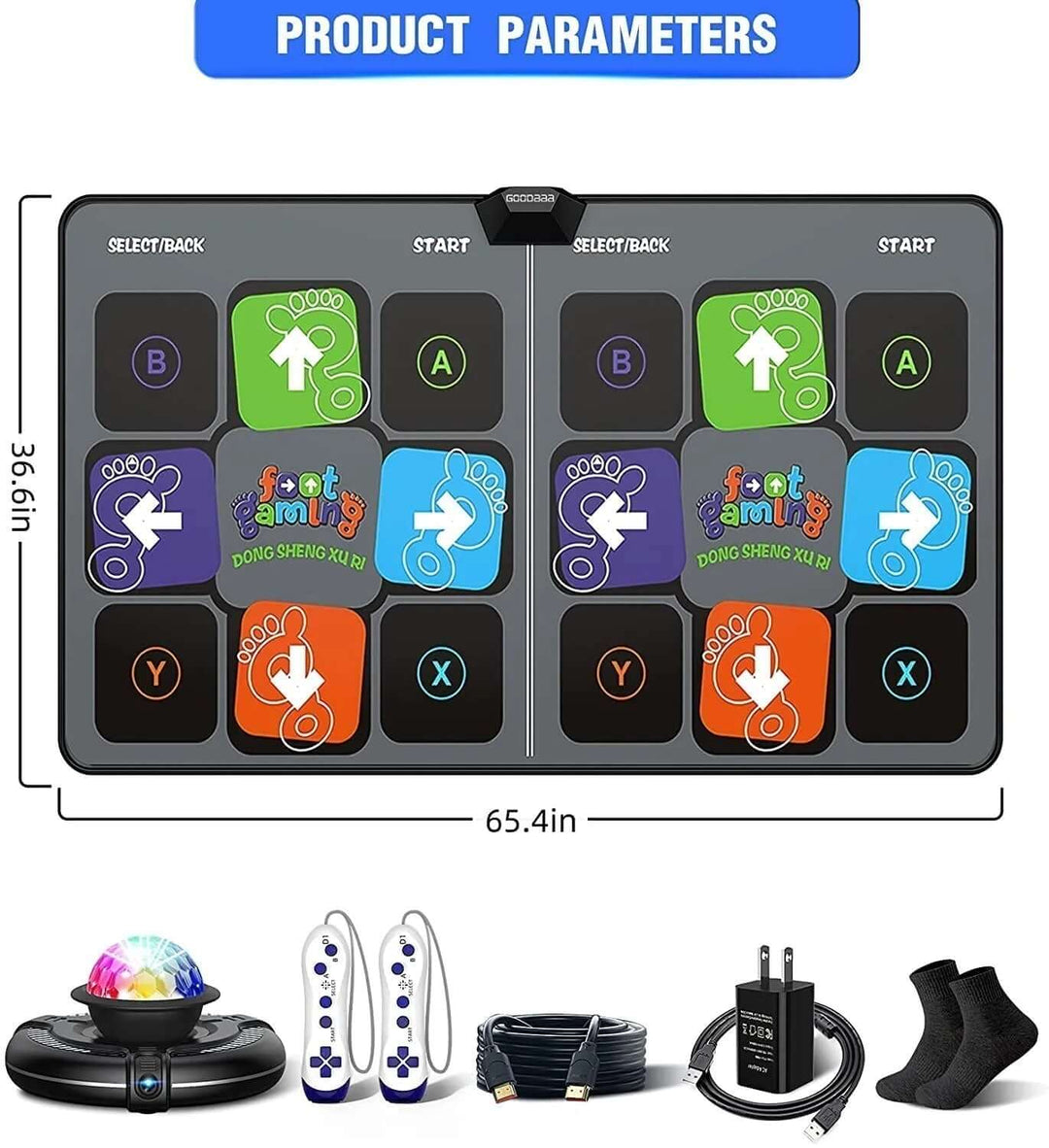 TV interactive dance mat, a non-slip gaming & exercise mat for kids & adults to enjoy active play & fitness.