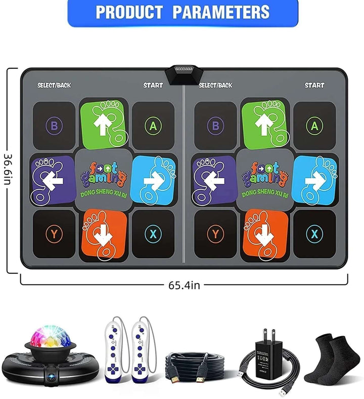 TV interactive dance mat, a non-slip gaming & exercise mat for kids & adults to enjoy active play & fitness.