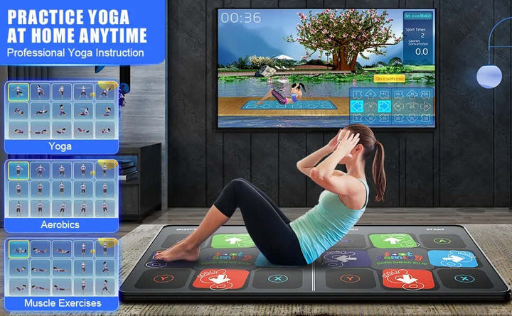Interactive dance mat, a fun fitness game for kids & adults. Enjoy active play, TV gaming & family exercise.