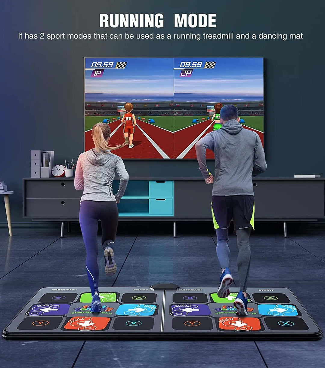 Non-slip interactive dance mat for kids & adults. A fun TV game & exercise mat promoting active play & family fitness.