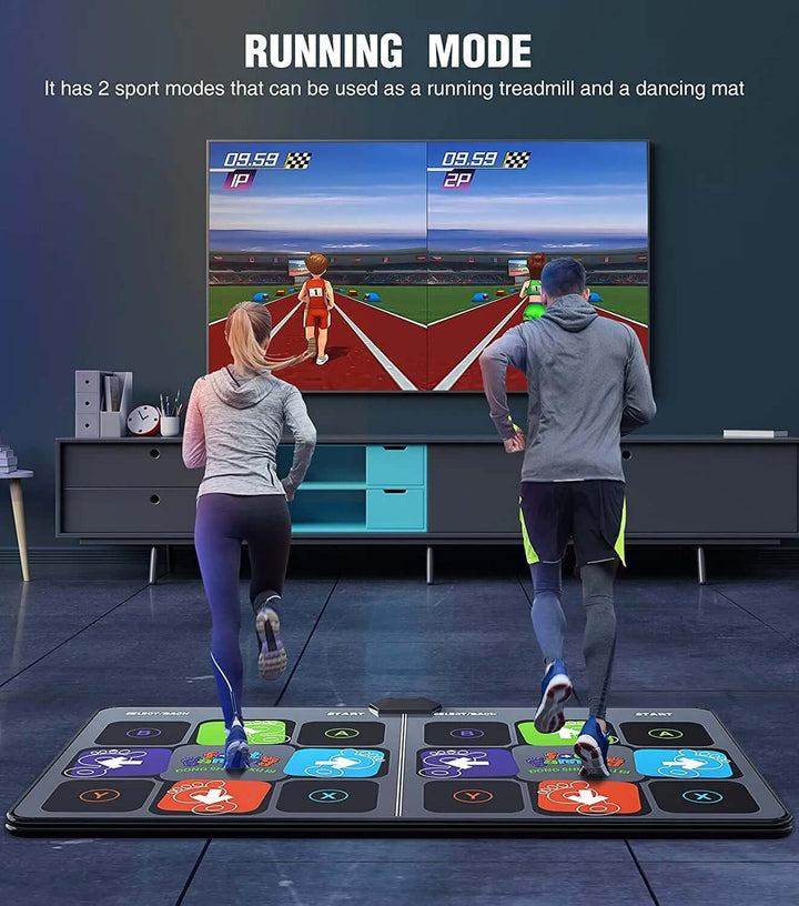 Non-slip interactive dance mat for kids & adults. A fun TV game & exercise mat promoting active play & family fitness.
