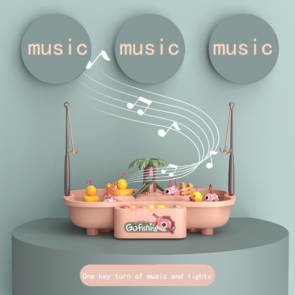 Interactive duck fishing game for kids, perfect for water play, enhancing motor skills & concentration.