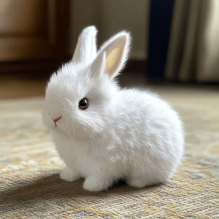 Electronic pet plush bunny, interactive toy for kids with realistic movements & sounds, a soft animal gift.
