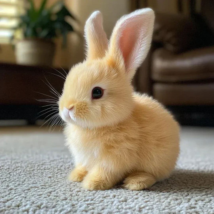 Soft plush bunny toy, an interactive animal gift for kids & toddlers, featuring realistic movements & sounds.