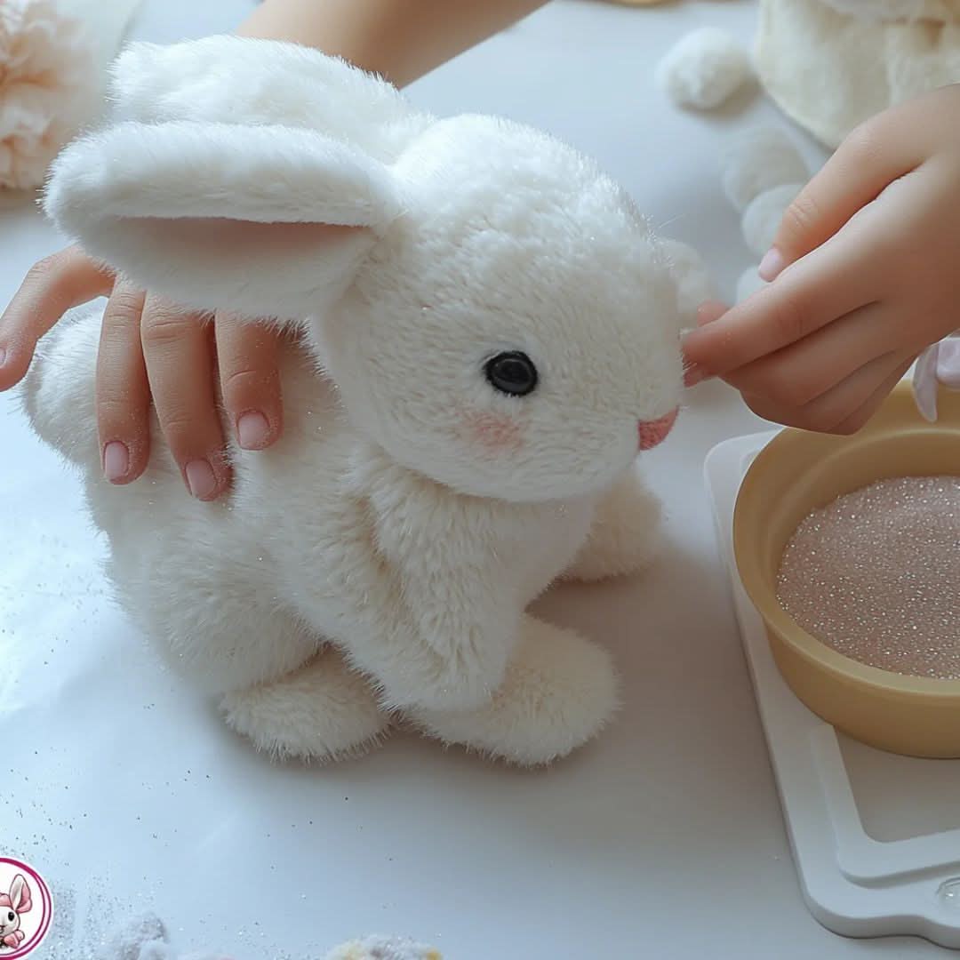 Kids' interactive plush bunny electronic pet, offering realistic movements & sounds for imaginative play.