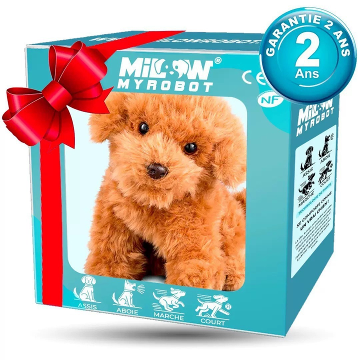 Giftable plush toy puppy, ideal for birthdays and holidays.
