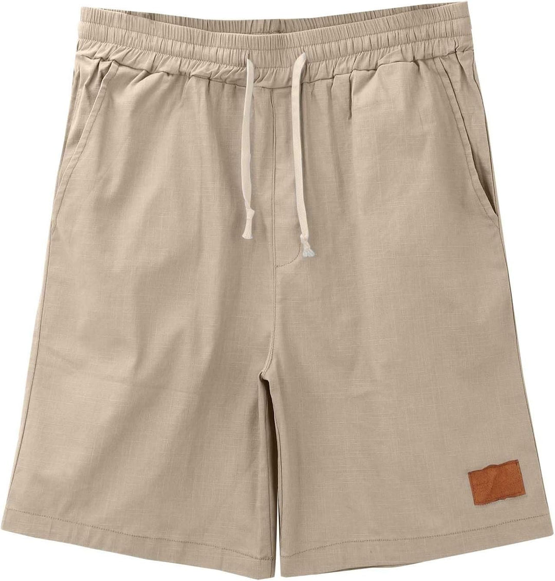 Comfortable men's drawstring linen shorts for everyday wear, travel, and warm weather adventures.