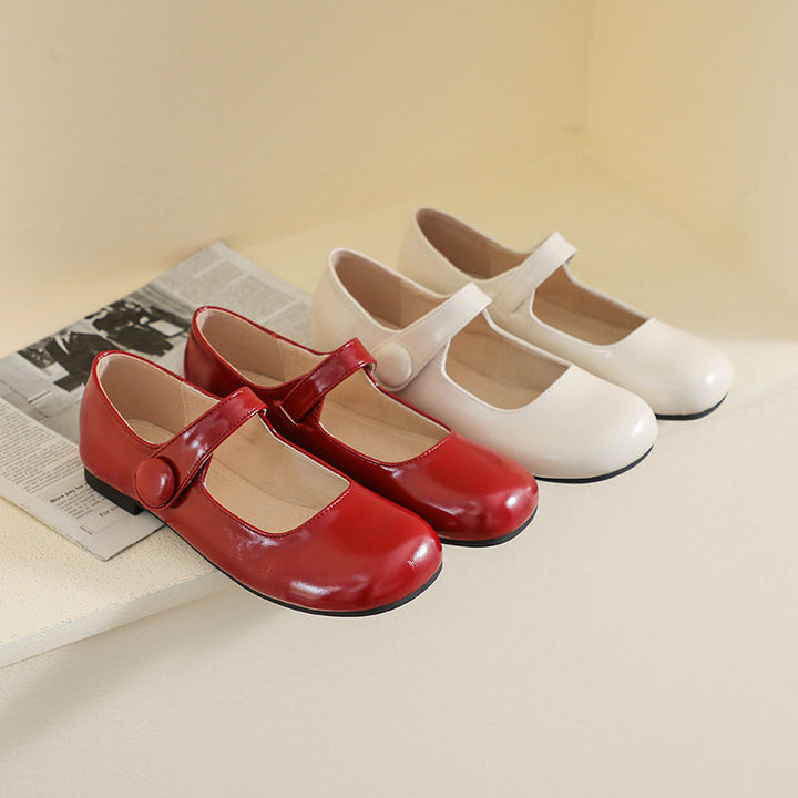 Classic women's round toe Mary Jane flats. Elegant, versatile shoes with an adjustable strap for all-day comfort.