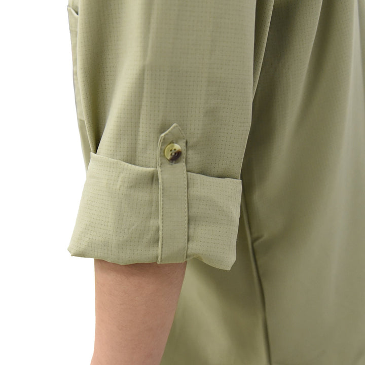 Versatile men's long sleeve quick-dry shirt. Perfect for fishing, hiking, travel & daily outdoor casual wear. UV protection.