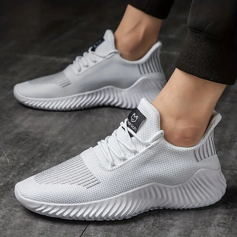 Men's grey lightweight lace-up orthopedic sneakers, providing excellent support for casual and active wear.