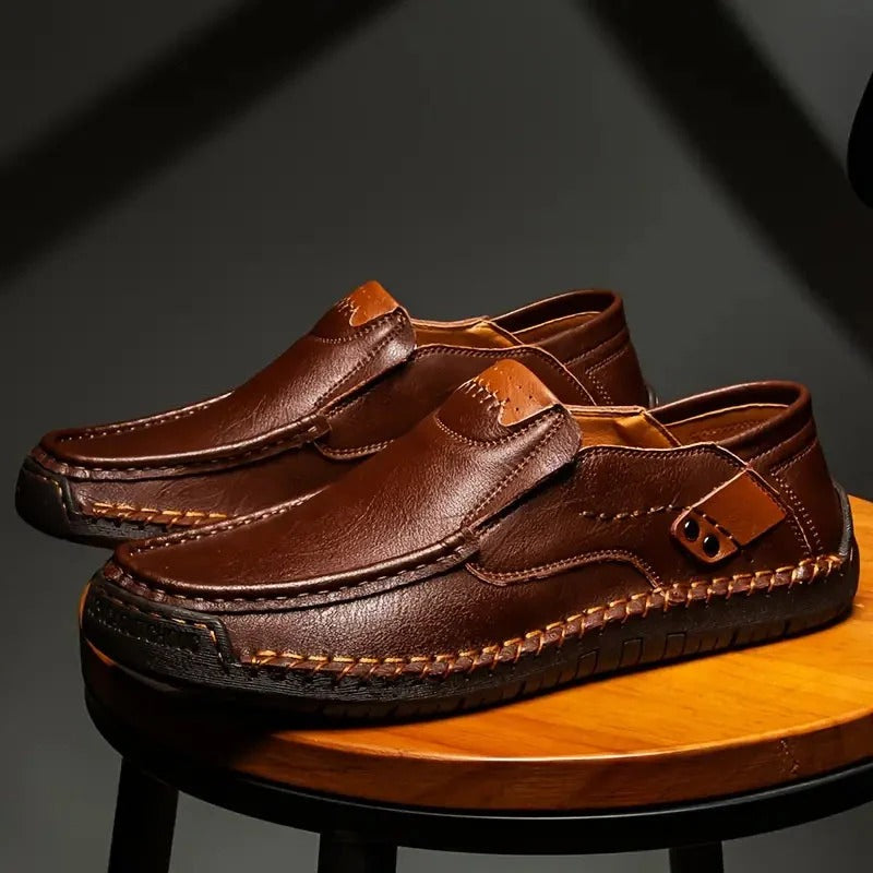 Men's refined slip-on orthopedic loafers, providing all-day comfort and smart casual style.