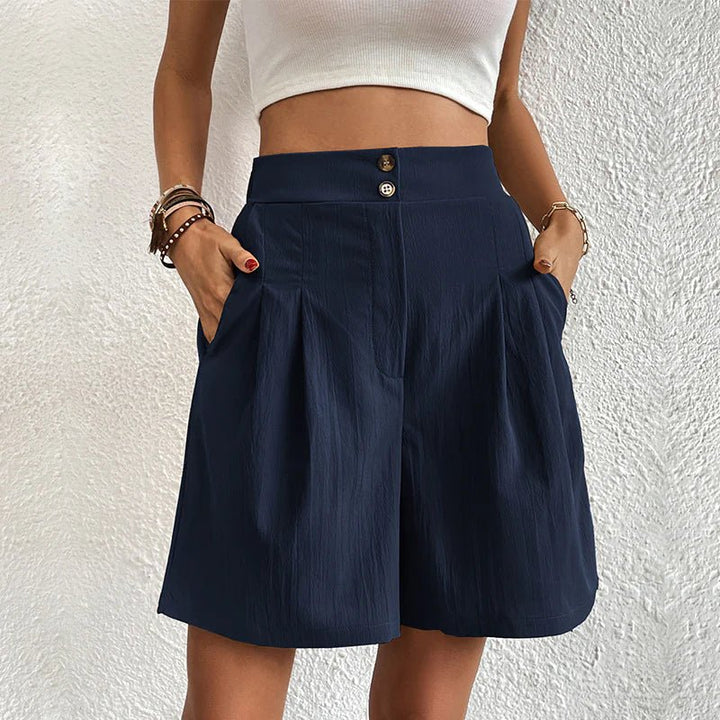 Women's High Waist Wide Leg Shorts
