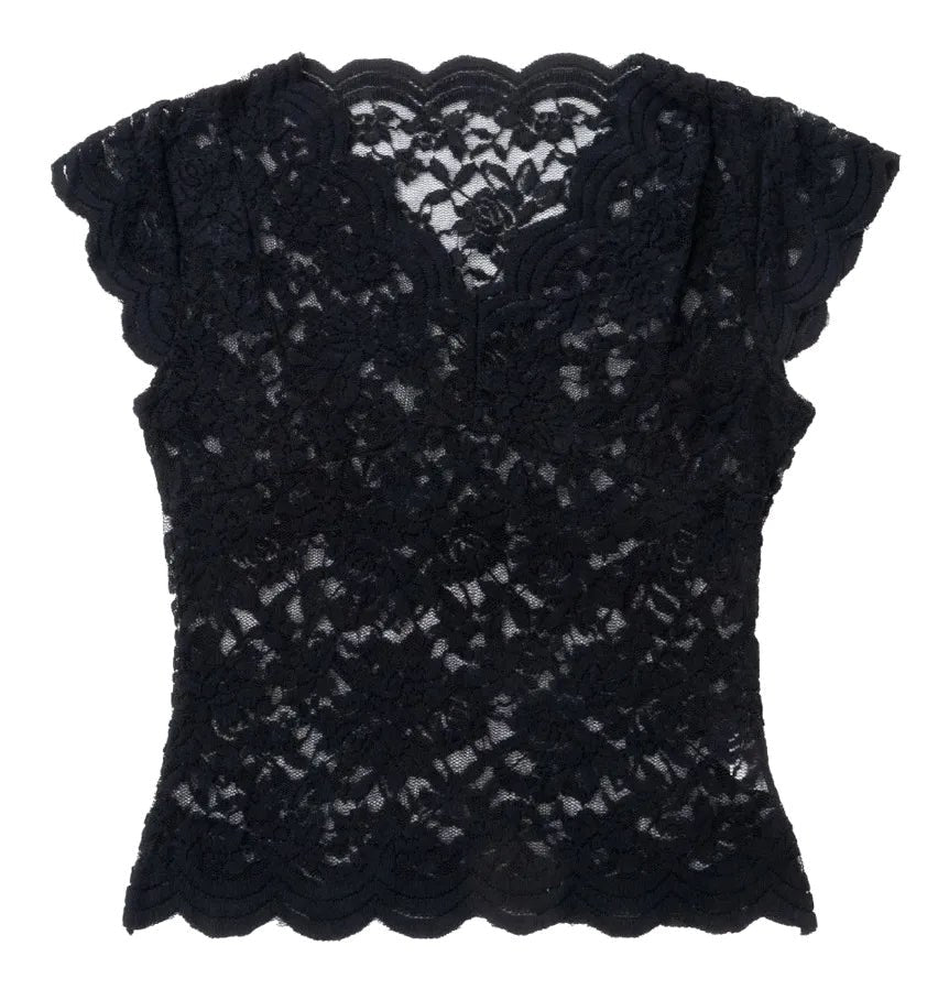 Chic women's V-neck fitted short sleeve blouse for elegant evenings and dinners.